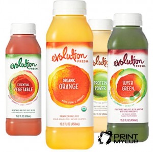 Branded Beverages Starbucks Evolution Fresh www.printmycup.com custom printed foodservice packaging