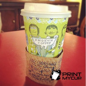 Phoenix Coffee1 Custom printed coffee Cups www.printmycup.com