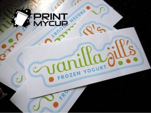Vanilla Jill's 3 frozen yogurt www.printmycup.com custom yogurt cups