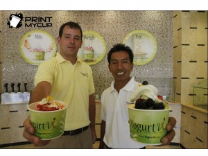 custom printed paper yogurt cups